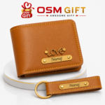 Brown Personalised wallet and tearing combo