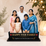 Customized MDF photo cutout with family photo for home decor and personalized gifting, 8x11 inch